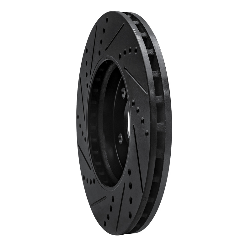 Mercedes-Benz B200 Brake Rotor (1) - Front Right - R1 Concepts - Drilled & Slotted - Black - `06-`11